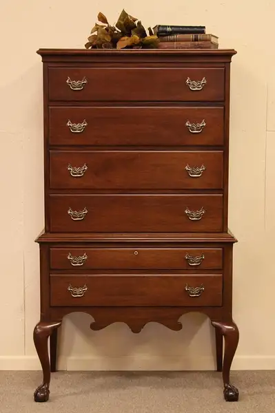 Main image of Georgian Chippendale High Boy Tall Chest on Chest