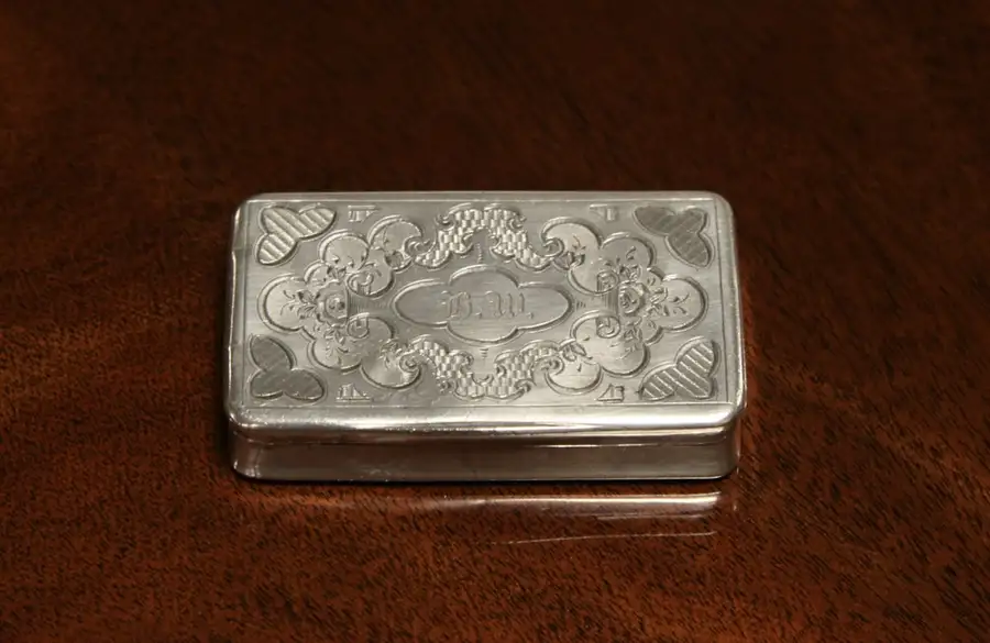 Main image of Silver Pocket Match Safe or Vesta Case