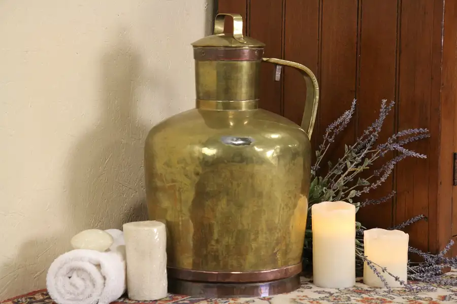 Main image of French Early 1800's Antique Copper & Brass Jug