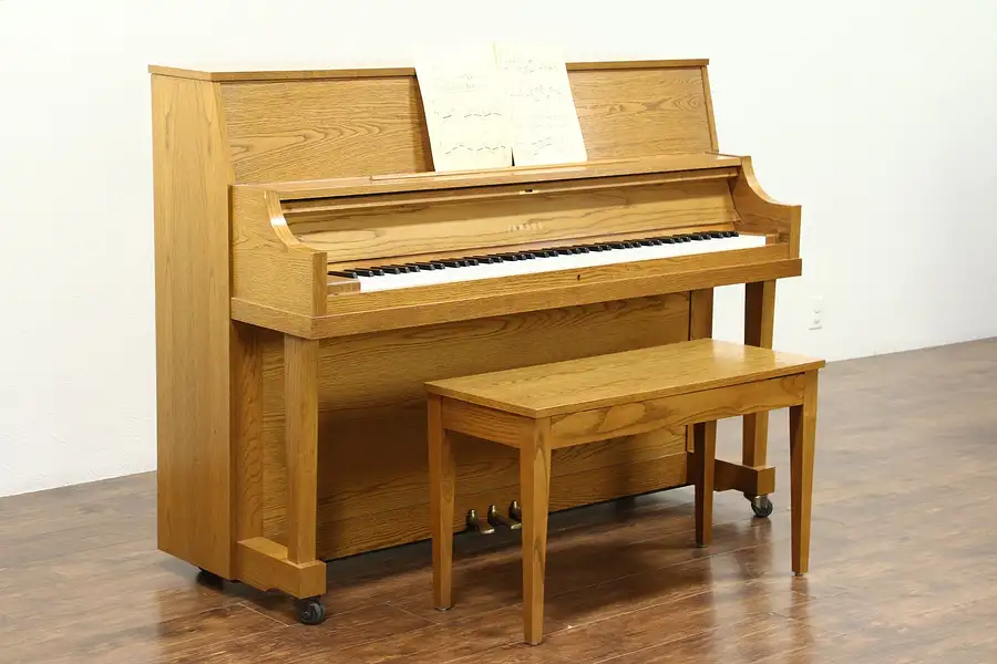 Main image of Yamaha 45" Upright Oak 1995 Model P22 Piano & Bench
