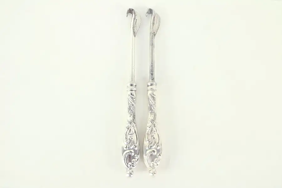 Main image of Pair Silverplate Antique Cheese or Fruit Serving Knives