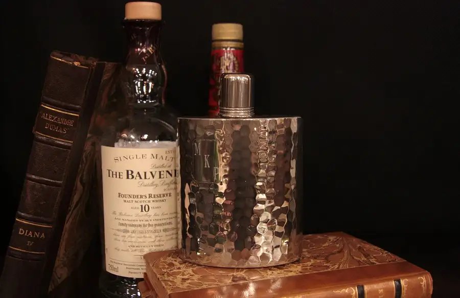 Main image of Hammered Silver Hip or Pocket Flask