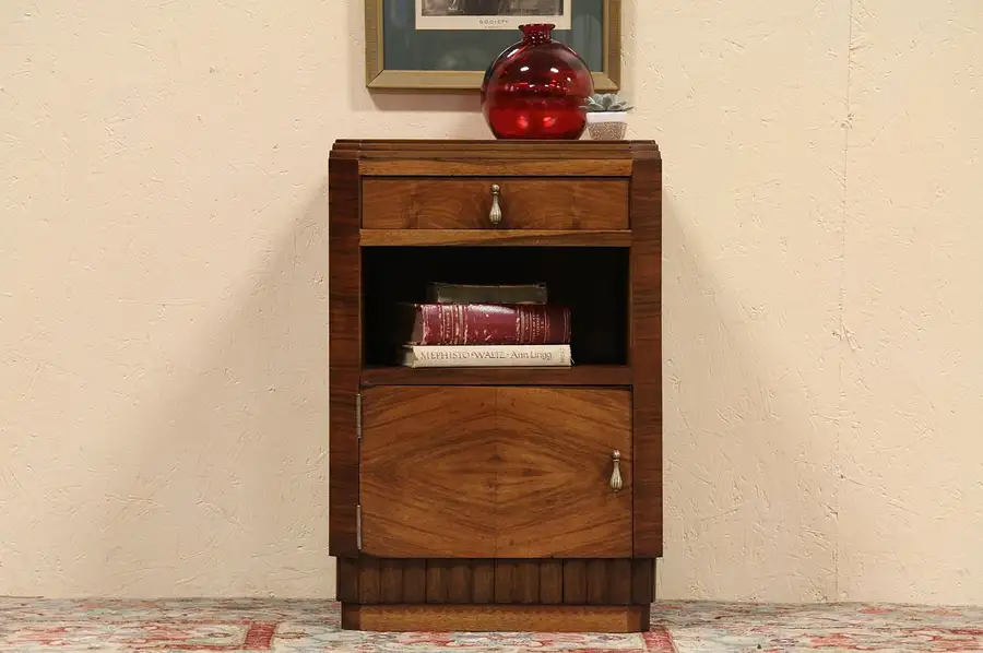 Main image of Art Deco Bedside Table or Nightstand