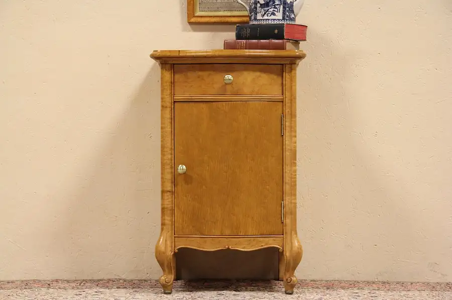 Main image of Birdseye Curly Maple 1910 Nightstand or Bedside Table