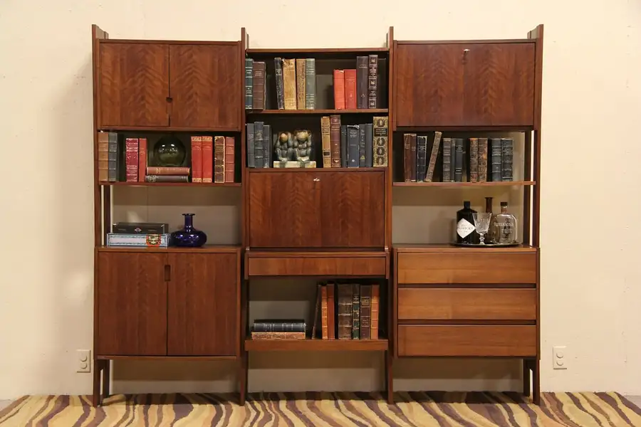 Main image of Midcentury Modern Teak Modular Wall Unit, 1960 Vintage