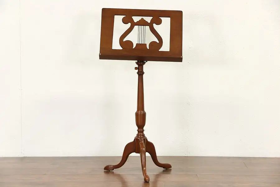 Main image of Music Stand, Vintage Mahogany with Lyre, Adjustable