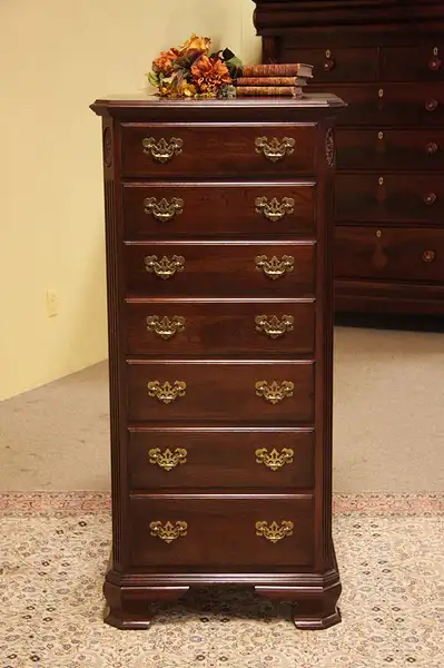 Main image of Ethan Allen Cherry 7 Drawer Lingerie Chest