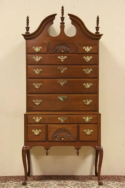 Main image of Councill Georgian Vintage High Boy Tall Chest on Chest