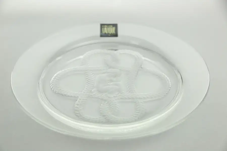 Main image of Lalique Signed French Crystal Cherub Plate