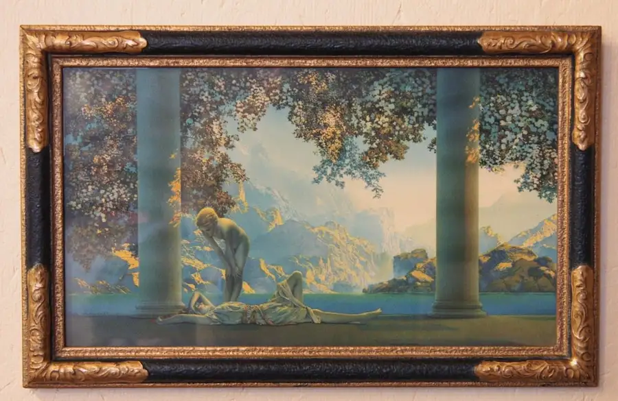Main image of Maxfield Parrish Daybreak Print, Original Frame