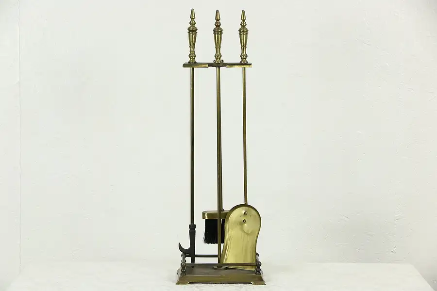 Main image of Fireplace Vintage Hearth Tool Set & Stand