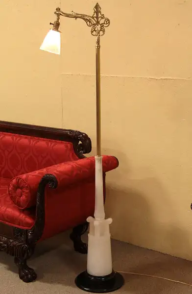 Main image of Art Deco Alabaster Bridge Floor Lamp