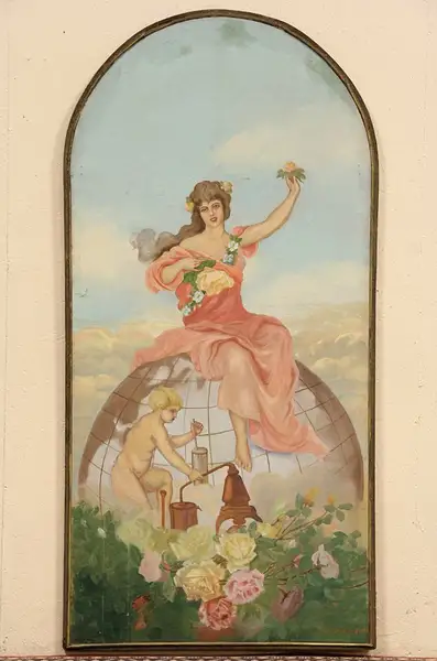 Main image of Young Woman on a Sphere, Original Borsa 1924 Oil Painting