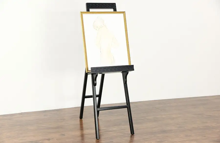 Main image of Black Lacquer Adjustable Artist Picture Easel