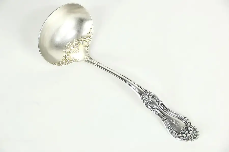 Main image of Gravy or Sauce Antique Silverplate Ladle, Signed Rogers, Pat. 1899