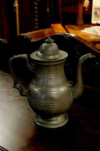 Main image of A. Griswold Ct. Antique Pewter 1800's Coffee Pot