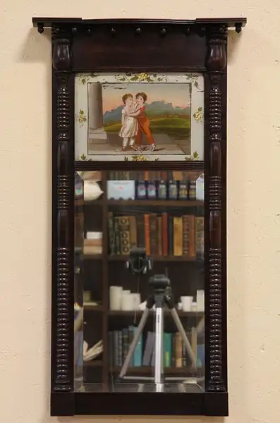 Main image of Reverse Painted Looking Glass Mirror