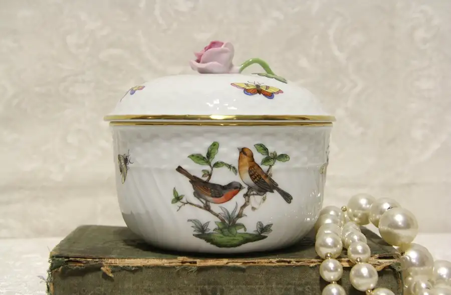Main image of Herend Rothschild Bird Covered Bowl #5