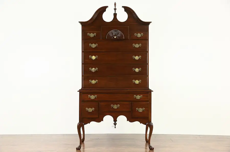 Main image of Pennsylvania House Signed Vintage Cherry Tall Chest on Chest or Highboy