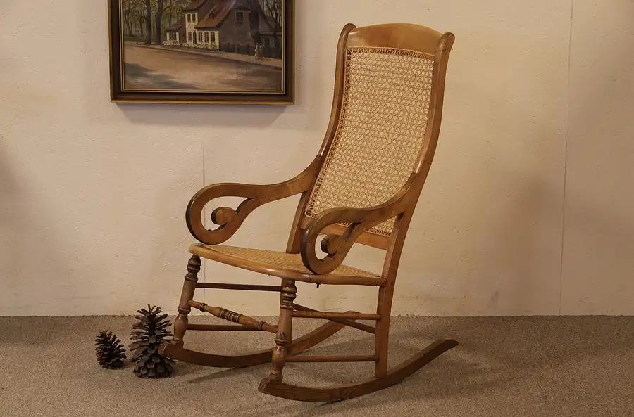 Main image of Victorian Caned Lincoln Rocker