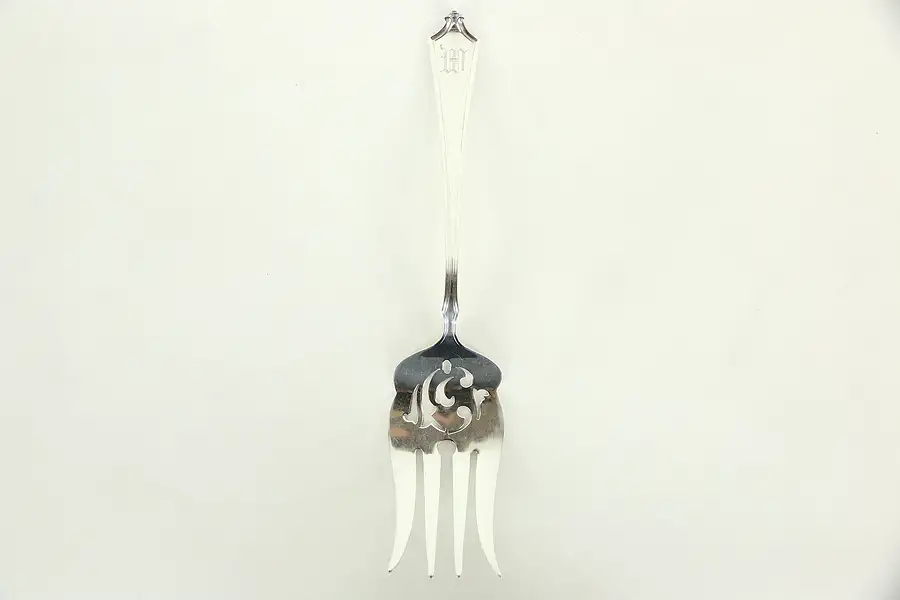 Main image of Sterling Silver Antique Pierced Serving Fork, M Mono