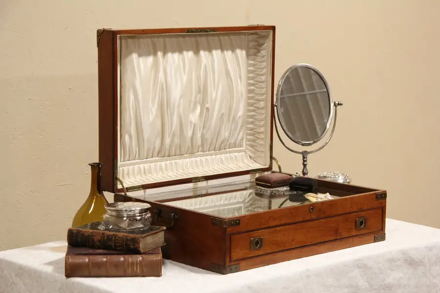 Main image of Jewelry Box or Collector Chest from 1900 Antique Silver Chest