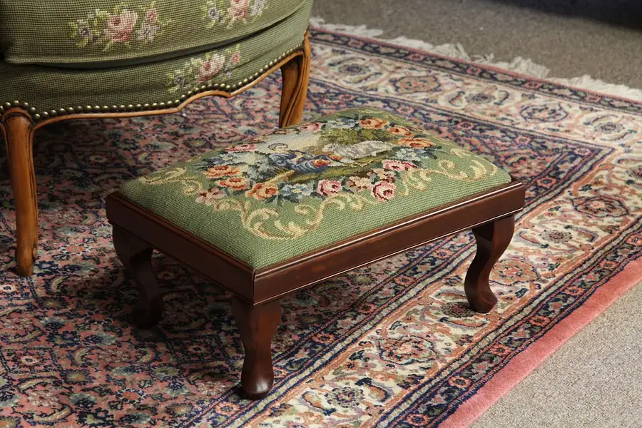 Main image of Shepherd Needlepoint Footstool