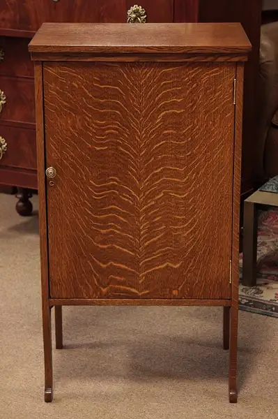 Main image of Arts & Crafts Antique Oak Tobacco and Pipe Humidor