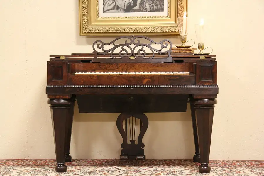 Main image of Rosewood 1840's Antique Melodeon Keyboard Organ