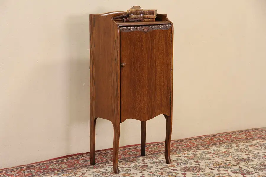 Main image of Oak 1900 Antique Music or Bathroom Cabinet