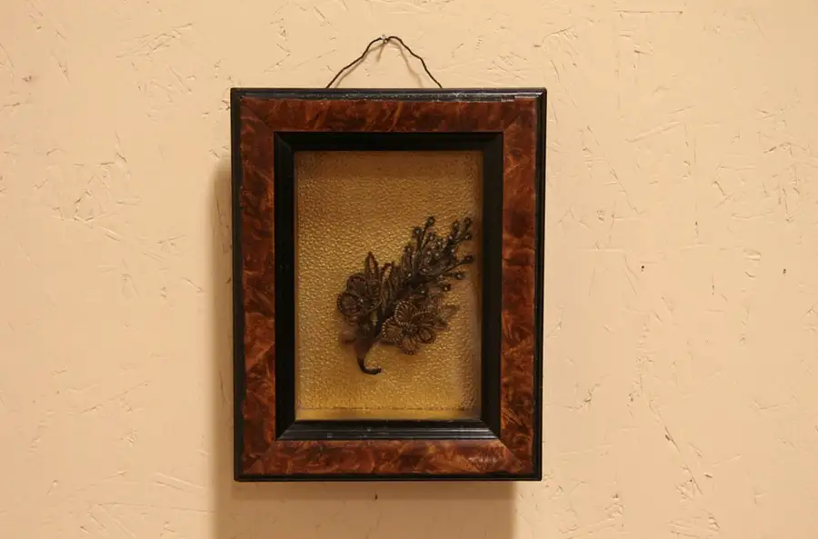 Main image of Victorian Hair Wreath in Shadow Box