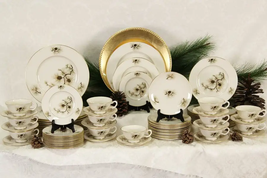 Main image of Set of Lenox Pine China 6 Pc.Place Settings for 12