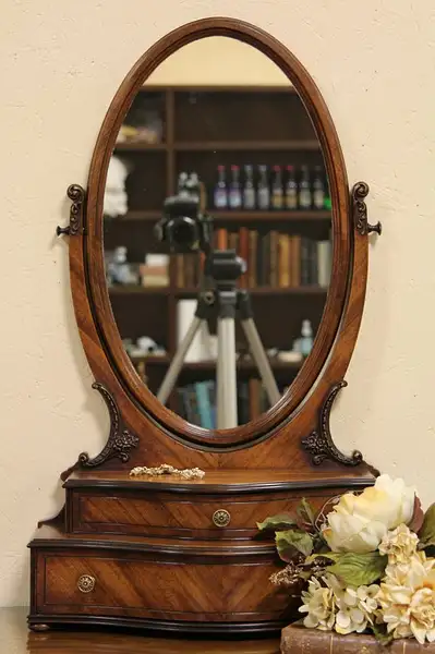 Main image of Swivel Dresser Mirror, Jewelry Box