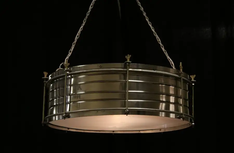 Main image of Ceiling Light Fixture Made from Vintage Drum