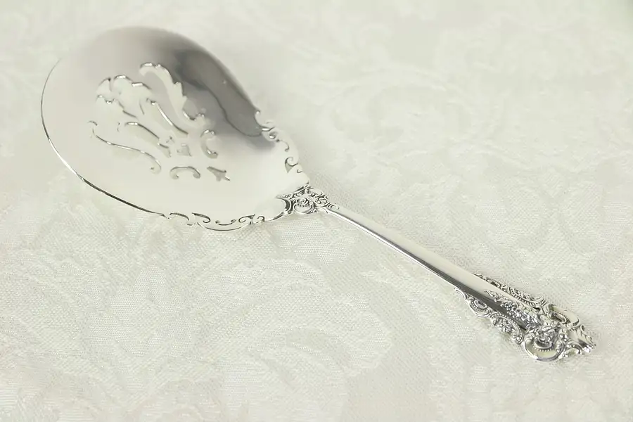Main image of Grand Baroque Wallace Sterling Silver Pierced 5 1/2" Serving Spoon