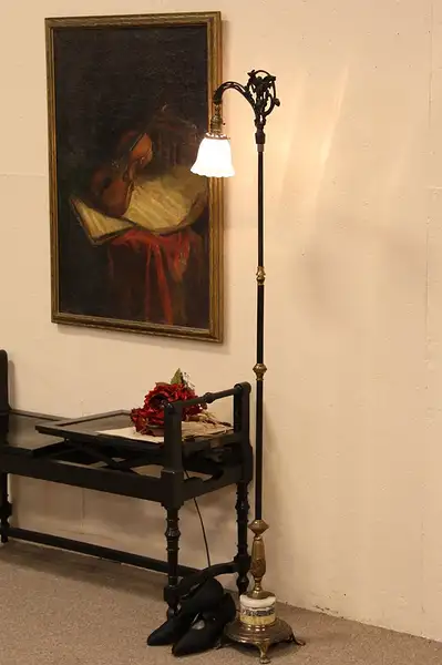 Main image of Bridge Floor Lamp, Marble Base