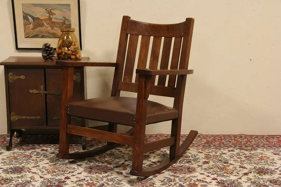 Main image of Limbert Arts & Crafts Mission Oak Rocking Chair