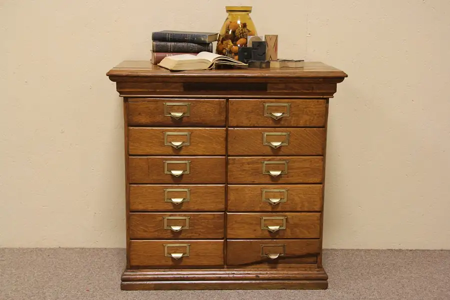 Main image of Rockwell Wabash Rival Oak 12 Drawer 1900 File