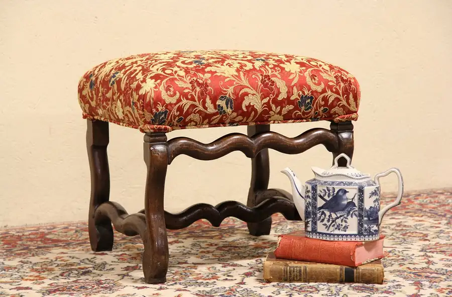 Main image of Country French 1800's Antique Stool or Ottoman