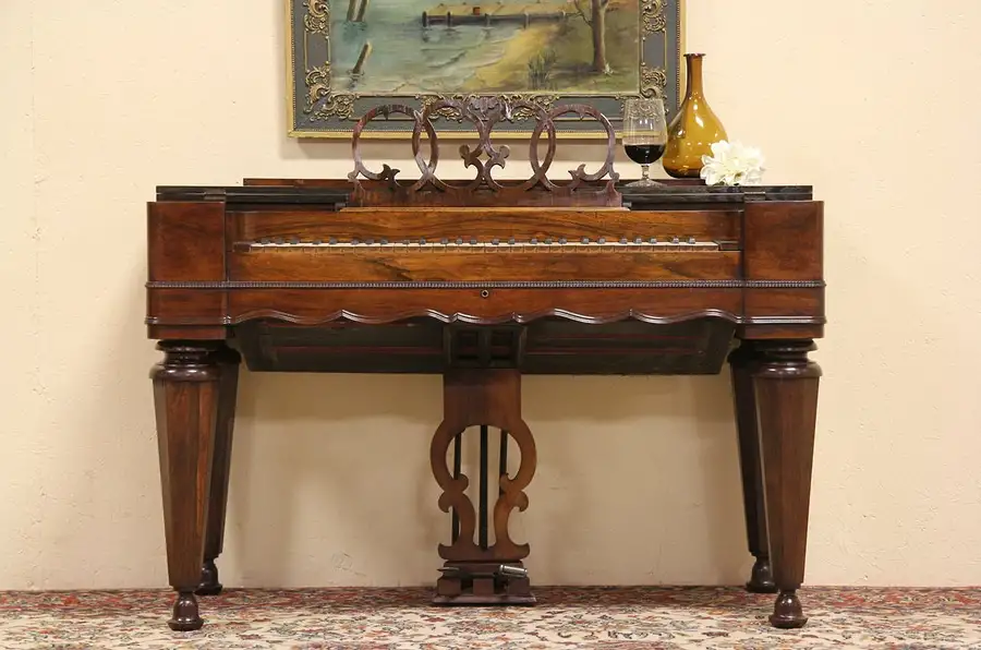 Main image of Rosewood 1840's Antique Keyboard Melodeon Organ