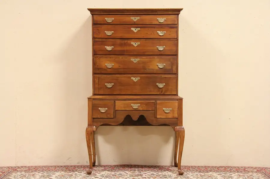 Main image of Georgian 1876 Centennial Antique Tall Chest on Chest