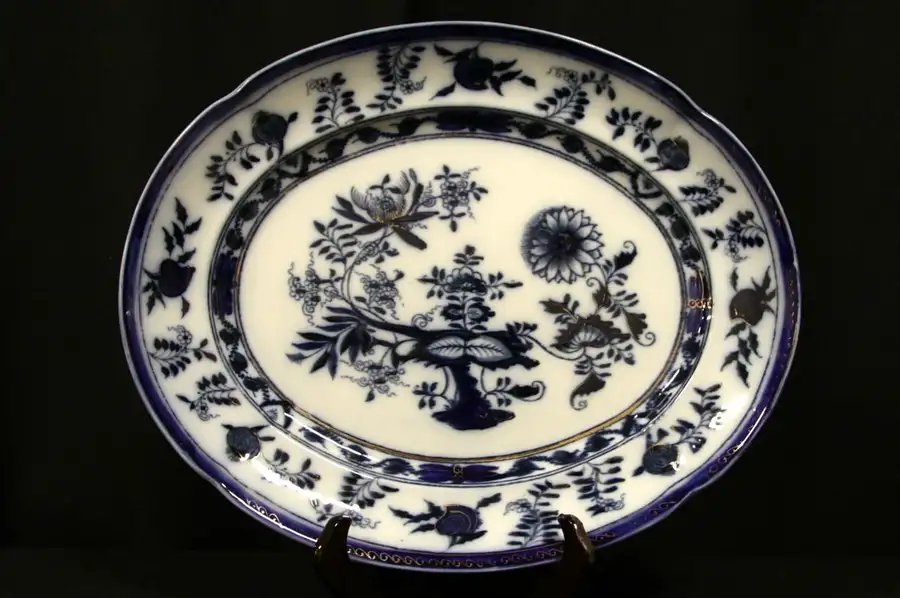 Main image of Grimwades Carro 1890 Antique Flow Blue 18 1/2" China Platter