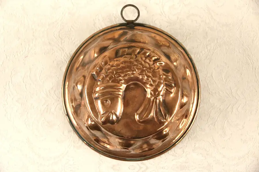 Main image of Fish Vintage Copper Mold, Hand Hammered