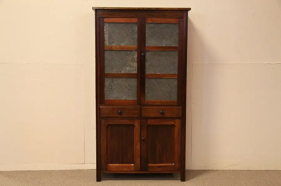 Main image of Country Pine Pie Safe, 12 Punched Tins