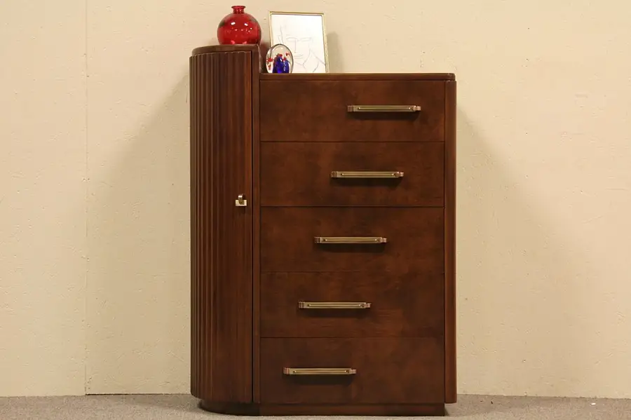 Main image of Art Deco Tall Chest or Dresser