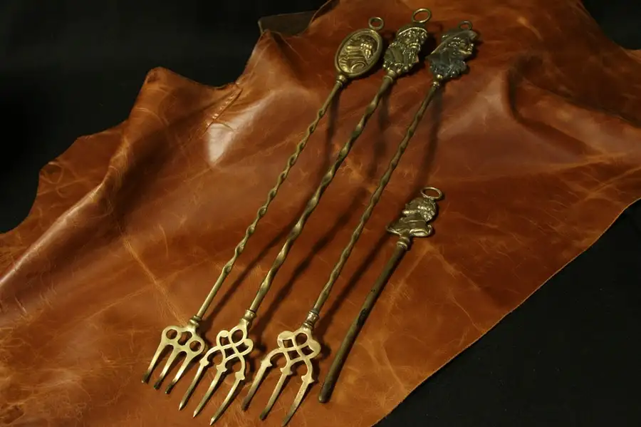 Main image of Group of Shakespeare English Brass Toasting Forks