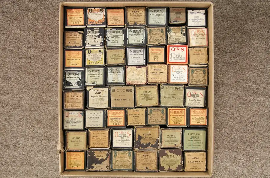 Main image of Box of 50 Antique Player Piano Rolls