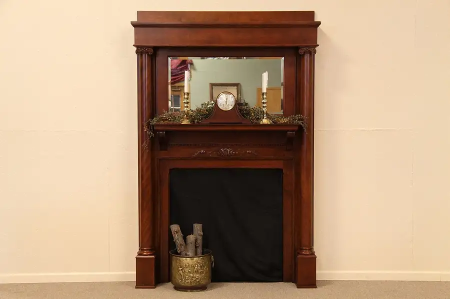 Main image of Victorian Fireplace Mantel & Surround, Mirror