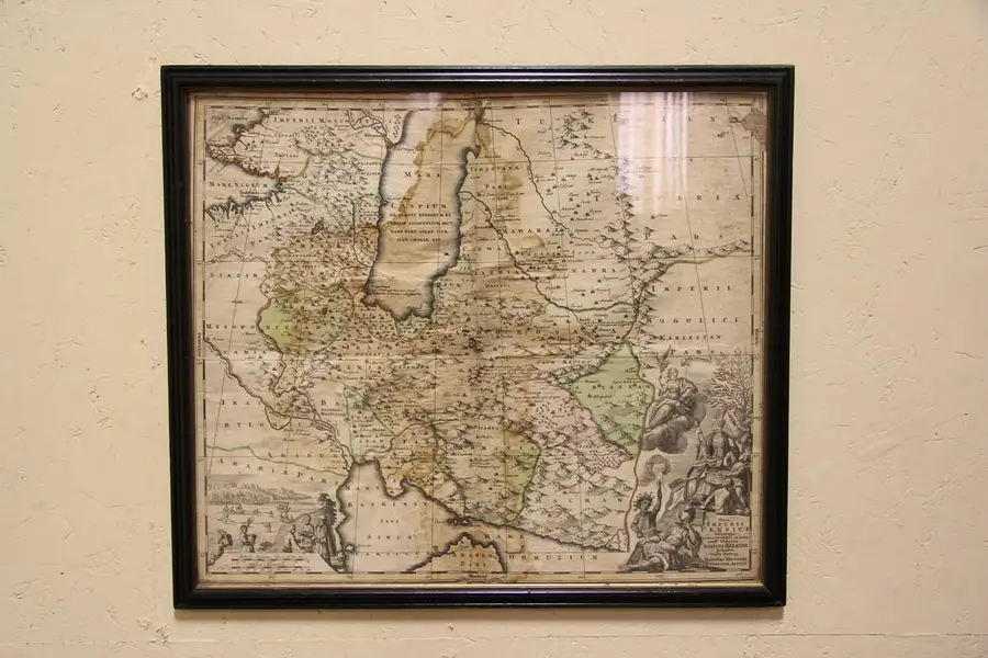Main image of Mattei Seutteri 1700's Antique Colored Map of Caspian Sea, Russia & Arabia