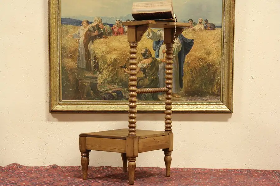 Main image of Pine Prayer Kneeler or Prie Dieu From New Orleans